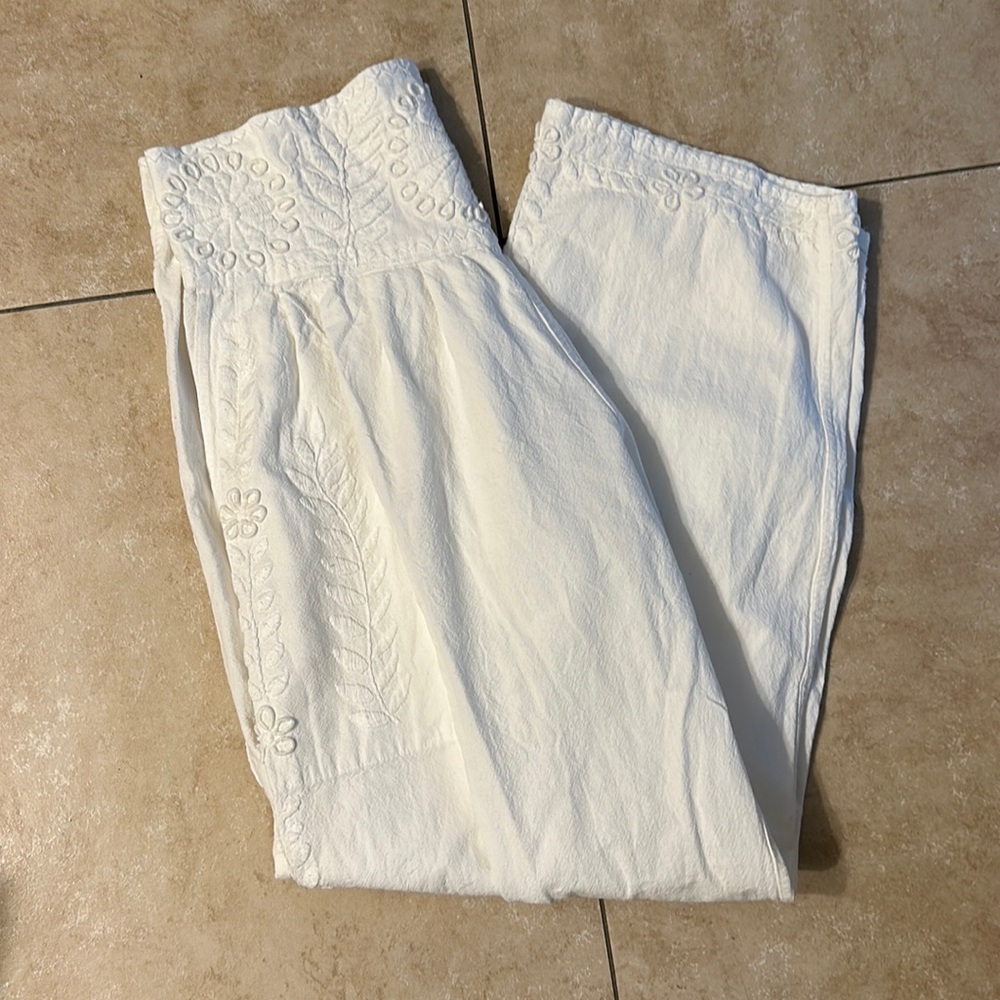 WHITE BOHO PANTS